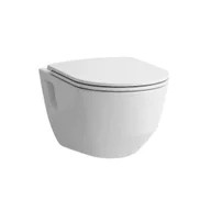 Miski WC - Laufen Pro - WC wiszące z deską Slim, wolnodomykające, bez kołnierza, białe H8669540000001 - miniaturka - grafika 1