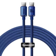 Kable USB - Baseus Crystal Shine Series kabel przewód USB do szybkiego ładowania i transferu danych USB Typ C - USB Typ C 100W 2m niebieski (CAJY000703) CAJY000703 - miniaturka - grafika 1