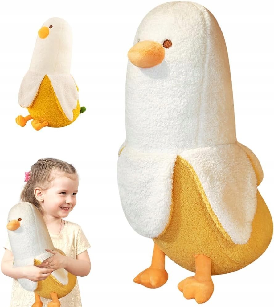 PRZYTULANKA PLUSZOWA KACZKA PODUSZAK ZABAWKA DLA DZIECI PREZENT 50cm MIĘKKA