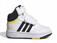 Buty dla dziewczynek - Buty Dziecięce Adidas Hoops Mid Gz1933 Na Rzepy 25 - miniaturka - grafika 1