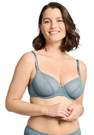 Biustonosze - Sans Complexe Klasyczny biustonosz damski, z fiszbinami, Niebieski kamień, 85E - miniaturka - grafika 1