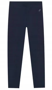 Dziewczęce legginsy bawełniane sportowe 4F F239 128 cm (7-8 lat) granat - Legginsy - miniaturka - grafika 1