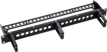 Roline Patch panel ROLINE 19 keystone, 16P, ekranowany, czarny 26.11.0363