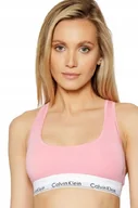 Biustonosze - CALVIN KLEIN BIUSTONOSZ RÓŻOWY SPORTOWY Z NAPISAMI XL J7A - miniaturka - grafika 1