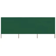 Parawany - vidaXL Parawan 3-skrzydłowy z tkaniny, 400x80 cm, zielony vidaXL - miniaturka - grafika 1