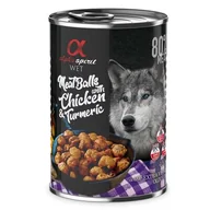 Mokra karma dla psów - Alpha Spirit Mięsne klopsiki z kurczakiem i kurkumą 400 g - miniaturka - grafika 1