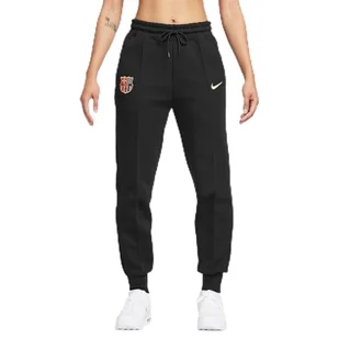 Nike Spodnie Fc Barcelona damskie odzież sportowa Tch FLC Mr Jggr, Black/Club Gold, FN8430-010, XS - Spodnie rowerowe - miniaturka - grafika 1