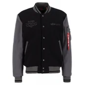 Odzież taktyczna i umundurowanie - Kurtka Alpha Industries Varsity Air Force Jacket 138107 03 - Czarna M - miniaturka - grafika 1