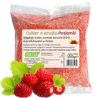Cukier i słodziki - Cukier Kolorowy Do Waty Cukrowej Poziomka Czerwony 100g Saszetka Poziomkowy - miniaturka - grafika 1