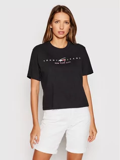 Koszulki i topy damskie - Tommy Jeans T-Shirt Modern Logo DW0DW09923 Czarny Cropped Fit - grafika 1