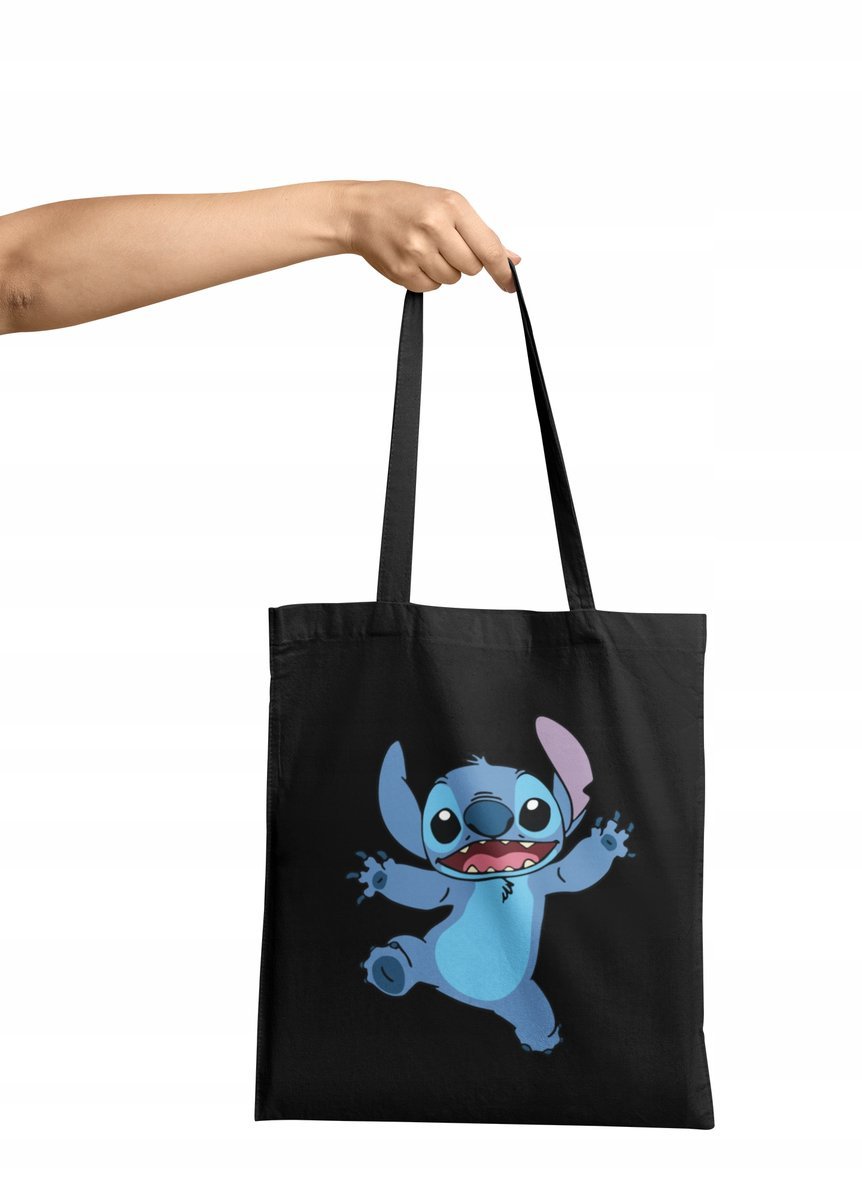TORBA SHOPPER MATERIAŁOWA NA RAMIĘ,ZAKUPY,SZKOŁY STITCH DUŻY WYBÓR 4 KOLORY