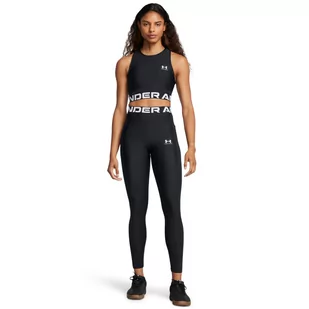 Damskie legginsy treningowe Under Armour Heatgear Rib Legging - czarne - UNDER ARMOUR - Spodnie sportowe damskie - miniaturka - grafika 1