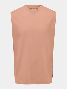 Only & Sons Tank top Fred 22025300 Koralowy Relaxed Fit - Koszulki męskie - miniaturka - grafika 1