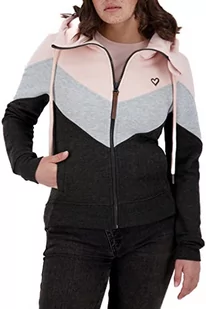Alife and Kickin StellinaAK A damska bluza dresowa, bluza na czas wolny, bluza z zamkiem błyskawicznym, XS-XXL, Moonless Melange, XL, Moon less melanż - Bluzy damskie - miniaturka - grafika 1
