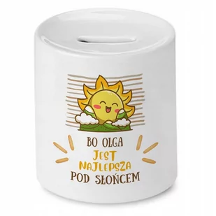 Skarbonka dla Olgi na Urodziny Idealny Prezent z Nadrukiem ze Zdjęciem - Skarbonki - miniaturka - grafika 1