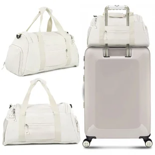 Torba Podróżna Bagaż Podręczny Fitness Siłowniana Ecru 30 L - Torby podróżne - miniaturka - grafika 1