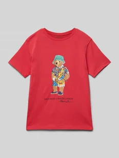 T-shirt z nadrukiem z logo - Koszulki dla chłopców - miniaturka - grafika 1
