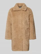 Płaszcze męskie - Płaszcz ze sztucznego futra z wykładanym kołnierzem - miniaturka - grafika 1