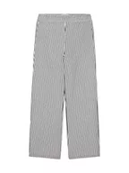 Paski - TOM TAILOR Spodnie dziewczęce z szerokimi nogawkami w paski, 31816 – pionowy, biały, niebieski pasek, 116/122 cm - miniaturka - grafika 1
