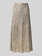 Spódnice - Spódnica midi rozkloszowana z mieszanki wiskozy - miniaturka - grafika 1