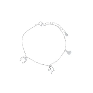 Srebrna bransoletka 925 Podkowa Szczęścia - Bransoletki - miniaturka - grafika 1