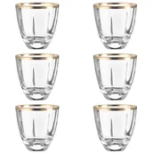 Szklanki - Zestaw szklanek kryształowych DESIRE Gold VILLA ITALIA - miniaturka - grafika 1