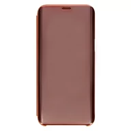 Etui i futerały do telefonów - Etui z klapką, lustrzane etui do Samsunga Galaxy S8 Plus, przezroczysta klapka z przodu – różowe - miniaturka - grafika 1