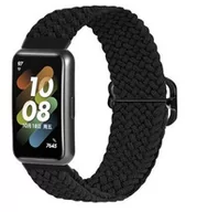 Akcesoria do smartwatchy - Opaska pasek bransoletka NYLON LOOP Huawei Band 7 czarna - miniaturka - grafika 1