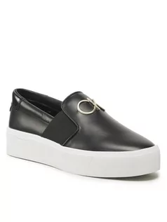 Slip on damskie - Calvin Klein Sneakersy Flatform Cupsole Slip On W/Hw HW0HW01421 Czarny - grafika 1