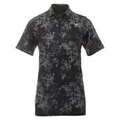 Golf - Męska koszulka golfowa Mizuno Flora Polo black - miniaturka - grafika 1