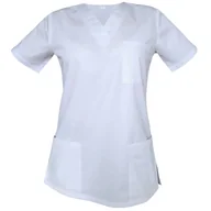 Odzież medyczna - Bluza medyczna, chirurgiczna damska  kolor biały XXL - miniaturka - grafika 1
