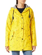 Kurtki damskie - Ankerglut Damska kurtka przeciwdeszczowa Friesennerz Regenmantel Regenjacke Mit Kapuze Gefüttert Wasserdicht Wetterfest Übergangsjacke #Ankerglutbucht, ŻÓŁTY, 46 - miniaturka - grafika 1