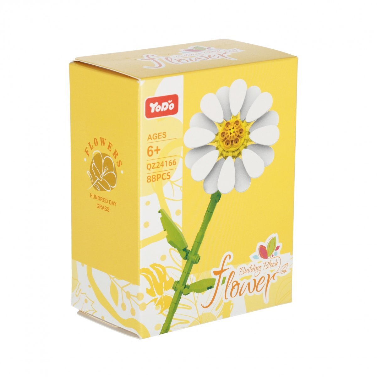 MEGA CREATIVE, Klocki Konstrukcyjne Kwiaty 88 Elementów