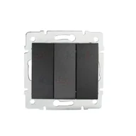 Wyłączniki światła i elektryczne - Kanlux Łącznik potrójny LOGI 02-1090-141 gr 25254 - miniaturka - grafika 1