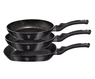 Berlinger Haus Lumarko Zestaw 3 patelni granitowych bh-6904 carbon pro BH-6904 - Zestawy garnków i patelni - miniaturka - grafika 2