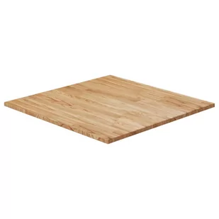 Kwadratowy blat do stolika, jasnobrązowy, 90x90x1,5 cm, dębowy - Blaty meblowe i parapety okienne - miniaturka - grafika 1