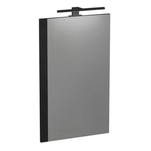Lustro łazienkowe prostokątne 74x46 cm Krofam Fox w ramie czarny mat 164-0004 - Lustra - miniaturka - grafika 1