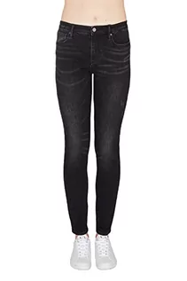 Spodnie damskie - Armani Exchange J69 Lift Up dżinsy damskie, czarny denim, 33 - grafika 1
