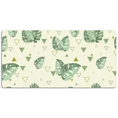 Podkładki na biurko - Podkładka na całe biurko Monstera i geometria 120x60 cm - miniaturka - grafika 1