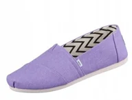 Espadryle damskie - TOMS ESPADRYLE DAMSKIE FIOLETOWE WSUWANE 36 Ż7G - miniaturka - grafika 1