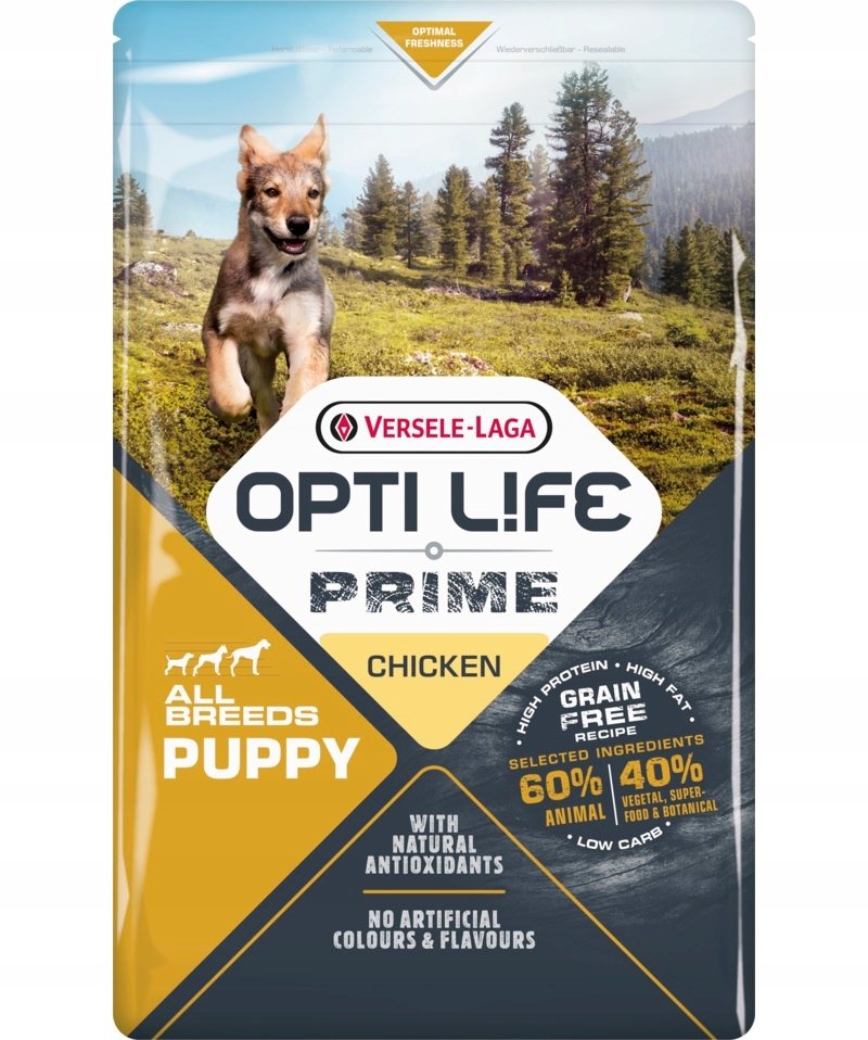 Versele-Laga Opti Life Prime Puppy 12,5kg karma bezzbożowa dla szczeniąt z kurczakiem