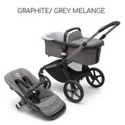 Wózki dziecięce - BUGABOO FOX 5 3w1 Graphite/ Grey Melange - miniaturka - grafika 1