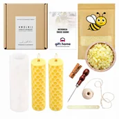 Prace ręczne dla dzieci - Zestaw do robienia świec WALEC PLASTER MIODU 3D na prezent - miniaturka - grafika 1