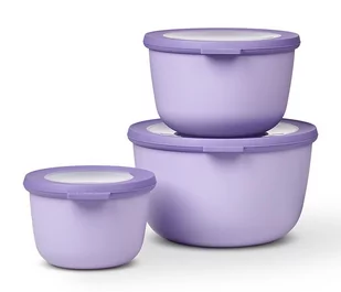 Mepal Zestaw misek Cirqula okrągła Nordic Lilac 106231074600 500 ml + 1 l + 2 l - Pojemniki kuchenne - miniaturka - grafika 1