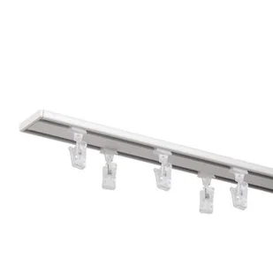 Szyna alu slim 2 torowa 200 biała set A - Karnisze - miniaturka - grafika 1