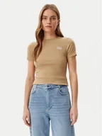 Koszulki i topy damskie - Guess T-Shirt W5GP62 KA0H1 Beżowy Regular Fit - miniaturka - grafika 1