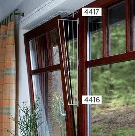 Trixie KRATKA ZABEZPIECZAJĄCA DO OKNA BIAŁA PROSTOKĄTNA - Zabawki dla kotów - miniaturka - grafika 1