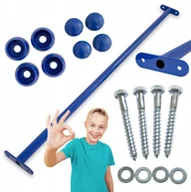 Place zabaw - Drążek Metalowy na Plac zabaw Niebieski Długi 125 cm do podciągania - miniaturka - grafika 1