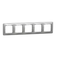 Klawisze i ramki - Ramka pięciokrotna SEDNA Design & Elements srebrne aluminium - miniaturka - grafika 1