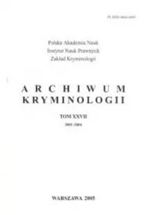 Wydawnictwo Naukowe Scholar Archiwum kryminologii Tom XXXVIII 2016 - Czasopisma - miniaturka - grafika 3